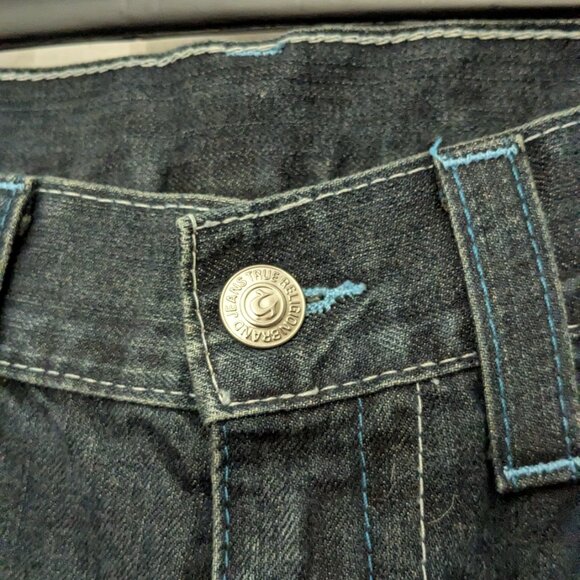 True Religion Men's Jeans Straight-Leg Blue Denim Size 38 - Picture 9 of 14